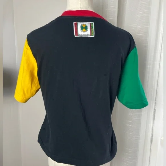 Vintage Y2K Cross Colours "Ya Dig" Colorblock Hip-Hop T-Shirt Size Medium - Picture 5 of 9